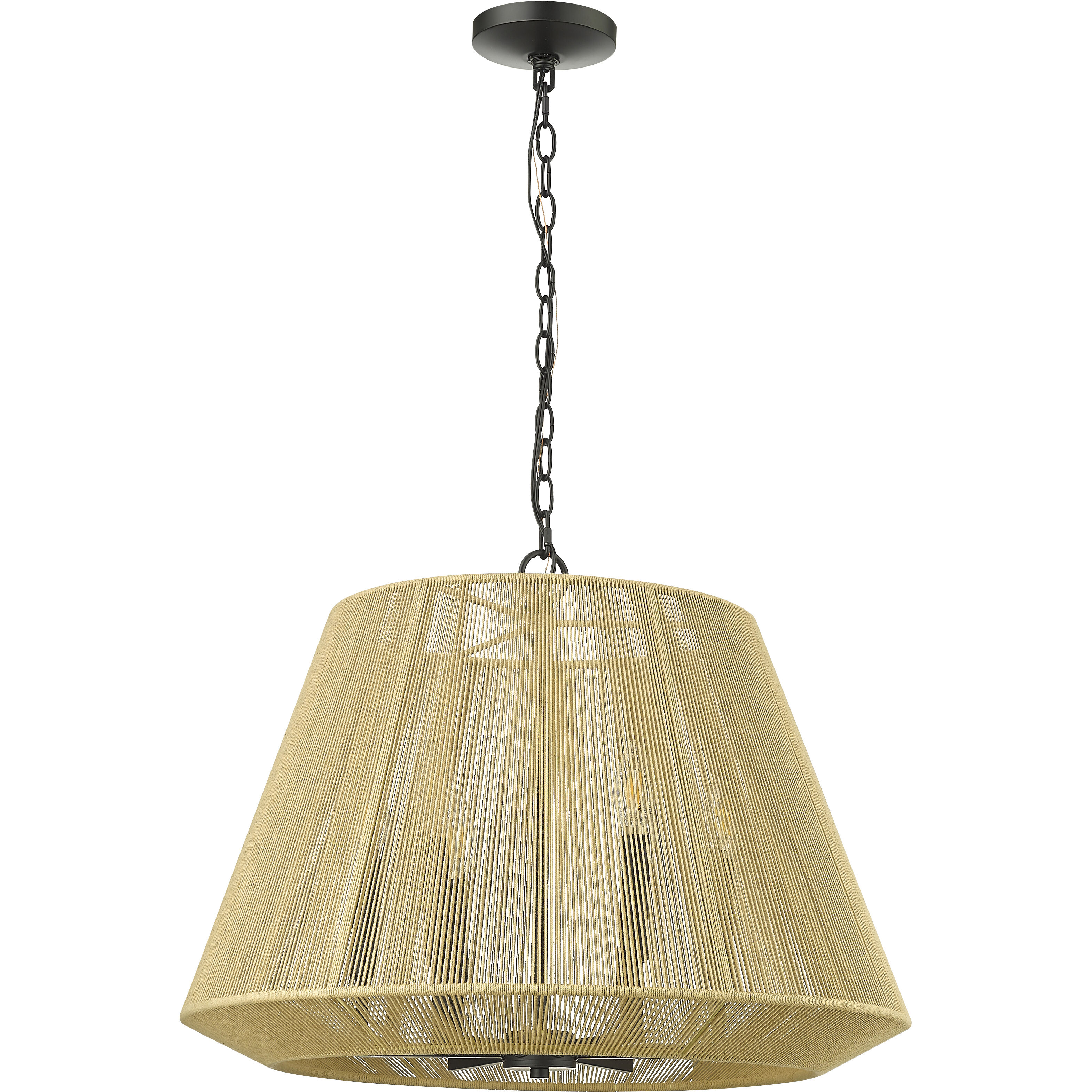 Sterling 6 Light 24.3 inch Matte Black Pendant Ceiling Light